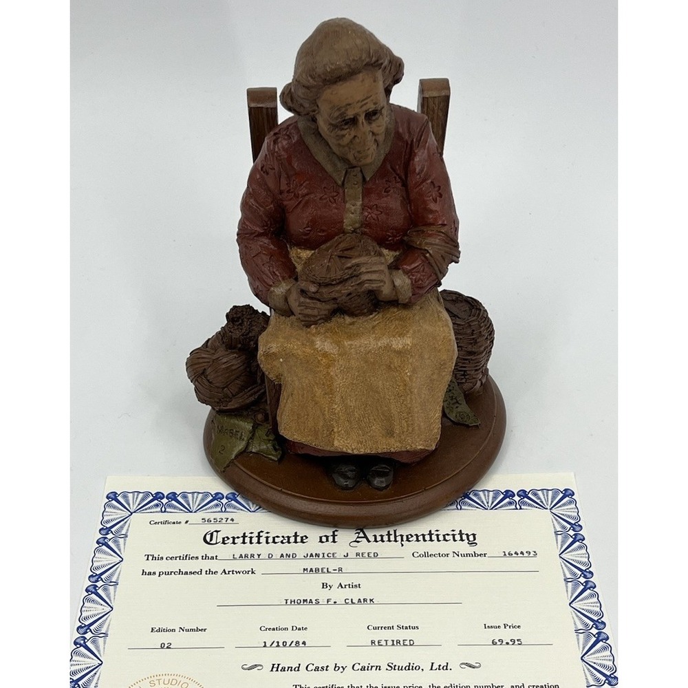 Tom Clark Mabel Basket Weaver Figurine Sculpture Edition 2 with COA 1984